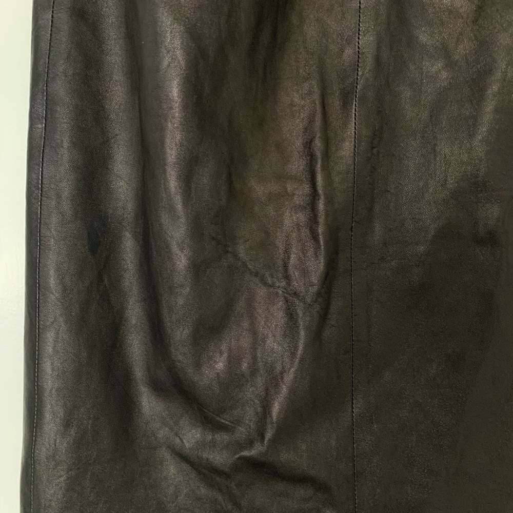Yves Saint Laurent Rive Gauche Leather Skirt - Picture 3 of 7